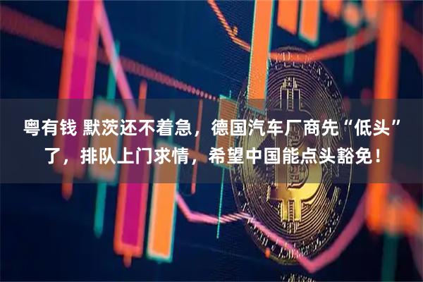 粤有钱 默茨还不着急，德国汽车厂商先“低头”了，排队上门求情，希望中国能点头豁免！
